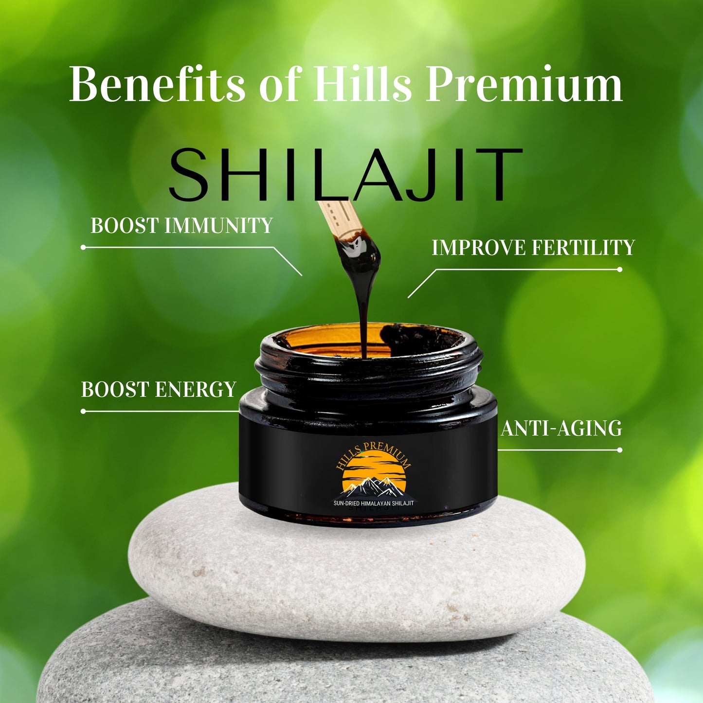 20g Pure Hills Premium Shilajit | Authentic Salajeet for Energy, Stamina & Vitality